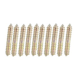 Hanger Bolts, Pack of 10 M5 Hanger Bolts, Double-Sided Screws, Galvanised Hanger Screws Bolts for Furniture