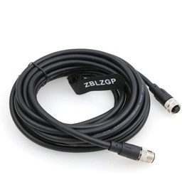 ZBLZGP M12 5 Pin Sensor Connector Male Female Actuator Signal Industrial Shielded Cable (Male to Female, 5M/16.4FT)