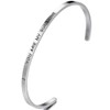 Jude Jewelers Pulsera apilable de acero inoxidable con mantra, regalo