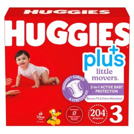 Huggies Plus Diapers Sizes 3  204 Ct