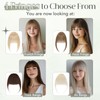 Clip in Fringe Human Hair Natural Black Bangs Fringe Clip
