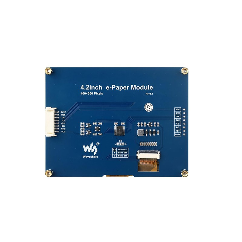 4.2 inch E-Ink Display Module for Raspberry Pi 5/4B/3B/Zero/Zero W/Zero