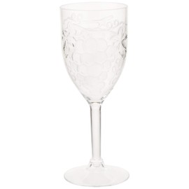 Prodyne Embossed Grape Acrylic Wine Glass, 10 Ounce