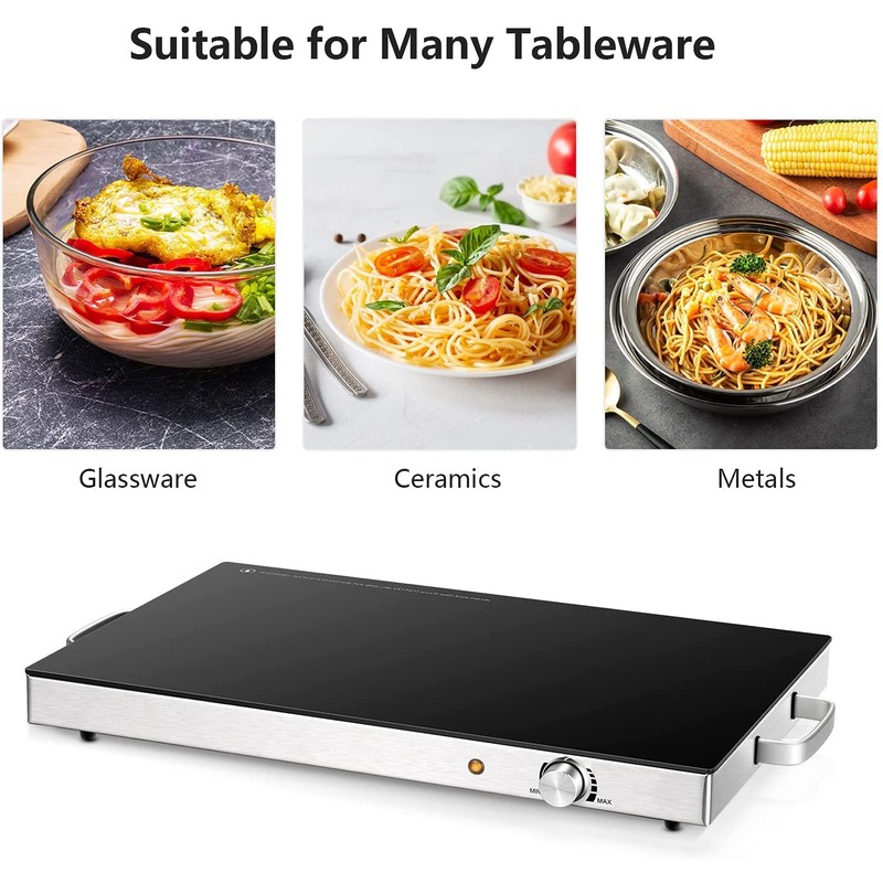 Fantask Electric Warming Tray, Long Electric Hot Plate w/Adjustable Temperature