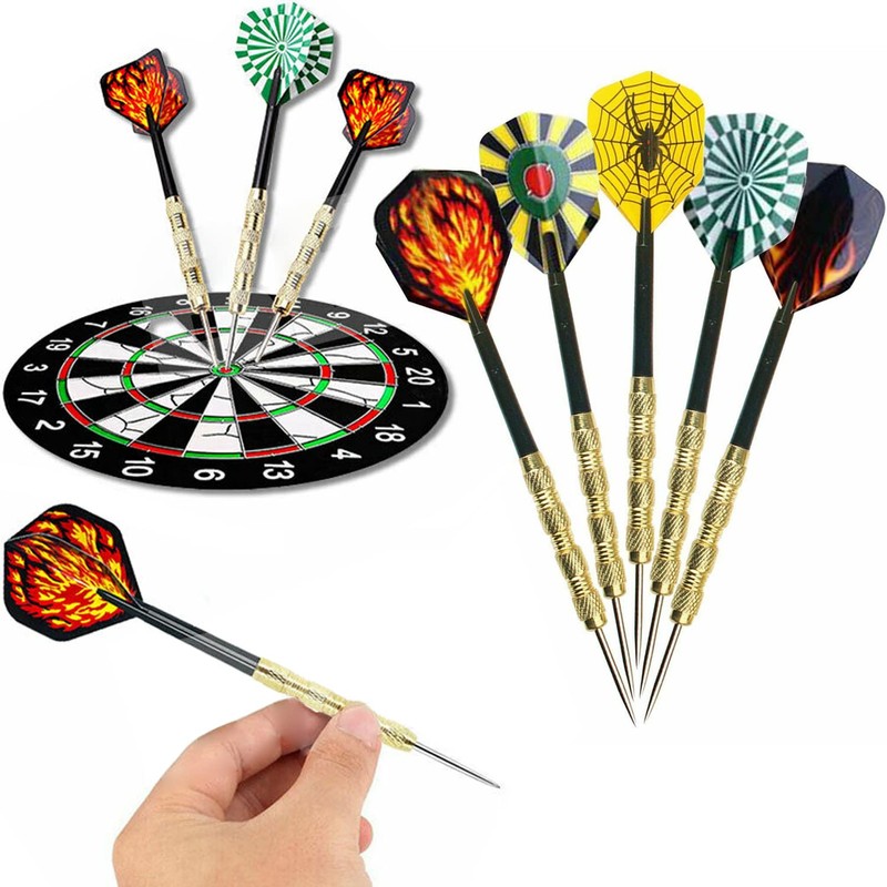 15 pcs(5 Sets) of Steel Tip Darts Needle Slim Barrel