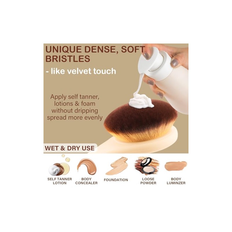 Lotion Applicator for Back, Feet, Long Handle Curved, Back Sunscreen