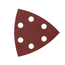Mirka Red Delta Sandpaper Wood Sanding Triangles Velcro 93 x 93 x 93 mm Velcro Adhesion 6-Hole Grain P60 Pack of 5 for Sanding Wood, Metal and Plastic