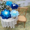 Mybbshower Blue Navy Tissue Paper Flower for Floral Wall DIY