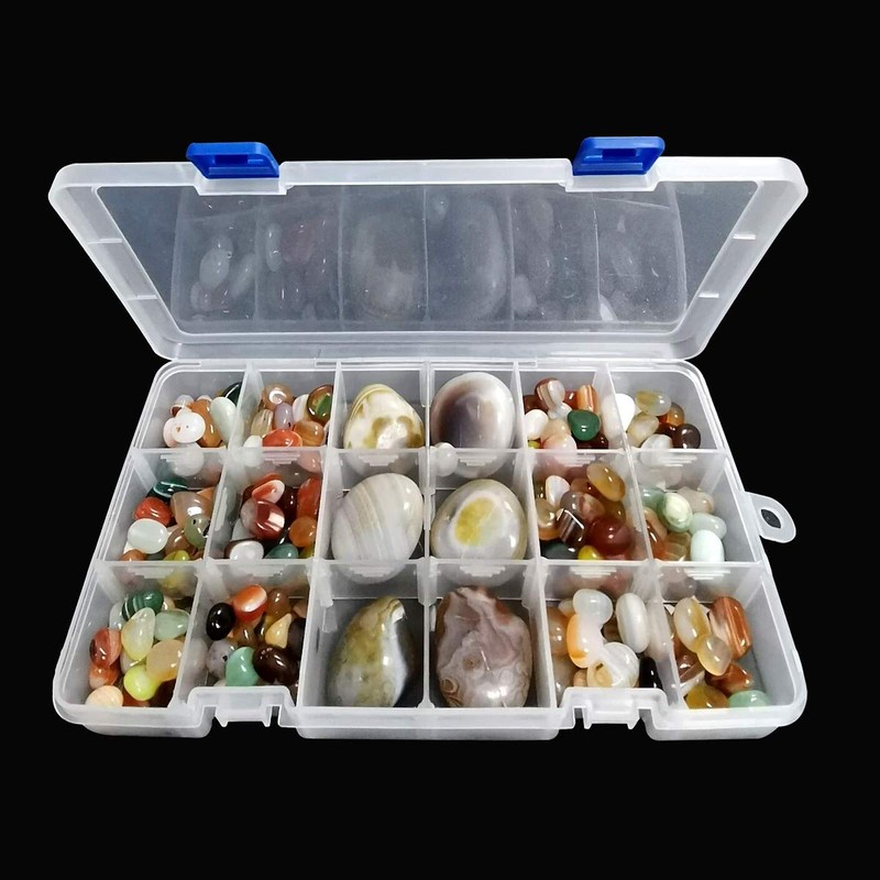 DARUITE Sorting Boxes for Small Parts, 18 Grid Storage Box,