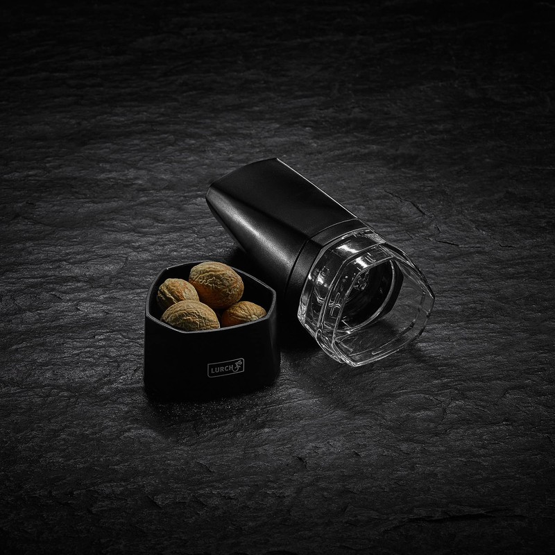 Lurch Tango Nutmeg Mill with Stainless Steel Blades, Black Plastic,