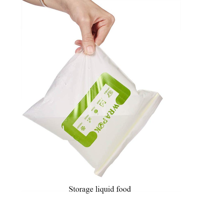 WRAPOK 100% Compostable Recycled Sandwich Bags Biodegradable Small Storage Freezer