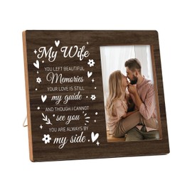 valucise Memorial Pictures Frame, My Wife You Left Beautiful Memories Photo Frame, Sympathy Gifts For Loss Of Wife, Farmhouse Home Living Room Bedroom Decoration -b29