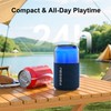 Passau Portable Bluetooth Speaker Wireless with Lights, 15W Loud Stereo