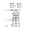 AIMALL 8PC Stainless Steel Camping Cookware Set, Lightweight & Durable