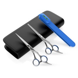 Professional Hair Cutting Kit for Women & Kids - Hair Scissors, Split Ends Trimmer & Bangs Clips - DIY Home Haircut Tools for Precision Cutting, Styling & Trimming