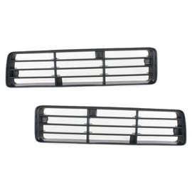 For Dodge D150/D250/D350 1991 1992 1993 Grille Assembly Driver and Passenger Side | Pair | Lower | Painted Black | Plastic | Replacement For CH1200136, CH1200135 | 55054649, 55054648