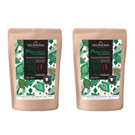 Valrhona Finest Dark Chocolate Discs for Baking (Feves), Premium Manjari 64% Cacao, Better than Chocolate Wafers, Perfect French Chocolates For Deserts, Cookies, Cakes, Mousses, and Hot Chocolate