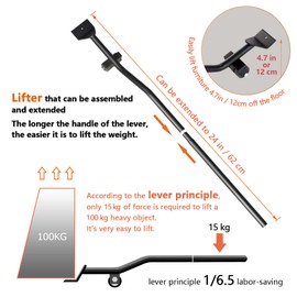 ONEON Furniture Movers with Wheels & Lifter Set, 360° Rotation Upgrated Wheels Axle Contains Bearings Furniture Mover Dolly, 660 Lbs Capacity, for Moving Heavy Furniture, Refrigerator, Sofa, Cabinet