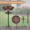 OUISJYER Metal Bird Bath for Outdoors, 12" Dia Bowl with