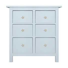 AMAJY Starfish Cabinet Knobs Set of 6 - Distressed White with Gold Accents - Cast Iron Knobs for Kitchen Cabinets and Drawers - Nautical Coastal Home Décor - Easy Installation