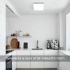 VIPMOON 18W Led Ceiling Light Square Silver Edge Indoor Flush