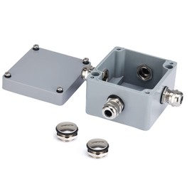Laisomeke 80x76x60mm Aluminum Alloy Metal Waterproof Junction Box, Universal Industrial Structure IP66 Outdoor Using explosionproof Electrical Project Box 3.15x3x2.36 inch