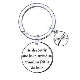 YUANSI Gift for Leaving Colleagues Keyring Thank You Idea Gift Farewell College Ladies Original Useful Gift Colleagues Ladies Colour: Silver, 42, Color: Silver