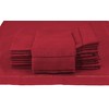 CleverDelights 20" Red Hemstitch Dinner Napkins - 12 Pack -