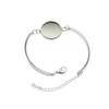 SHUNAE 10pcs Stainless Steel Bangle Settings 20mm Round Cabochon Resin