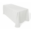 Tablecloth Polyester Rectangular Seamless (One Piece) 82x108 Inch White By