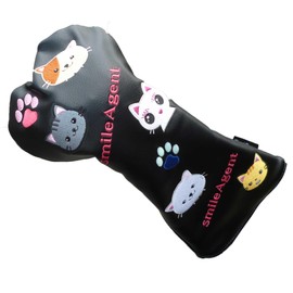 Smile Agent Cat Series Headcover for Driver (Black)