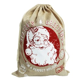 3PCS Christmas Sacks 15.7“ X 22‘’. Pack of 3 Drawstring Goody Gift Bags for Christmas.