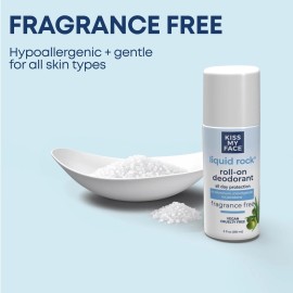 Kiss My Face Natural Roll On Deodorant 3 Fl Oz Fragrance Free Vegan Odor Prot...