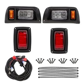 Club Car LED Light Kit 12 Volt Headlight and Tail Light Assembly for 1993-Up Club Car DS Golf Cart OEM 101988001 101988002