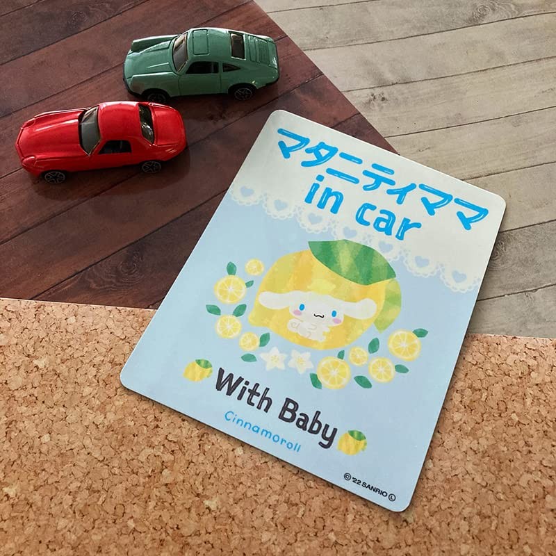 Cinnamoroll [Maternity Mom in Car] With Baby Car Magnet Sticker