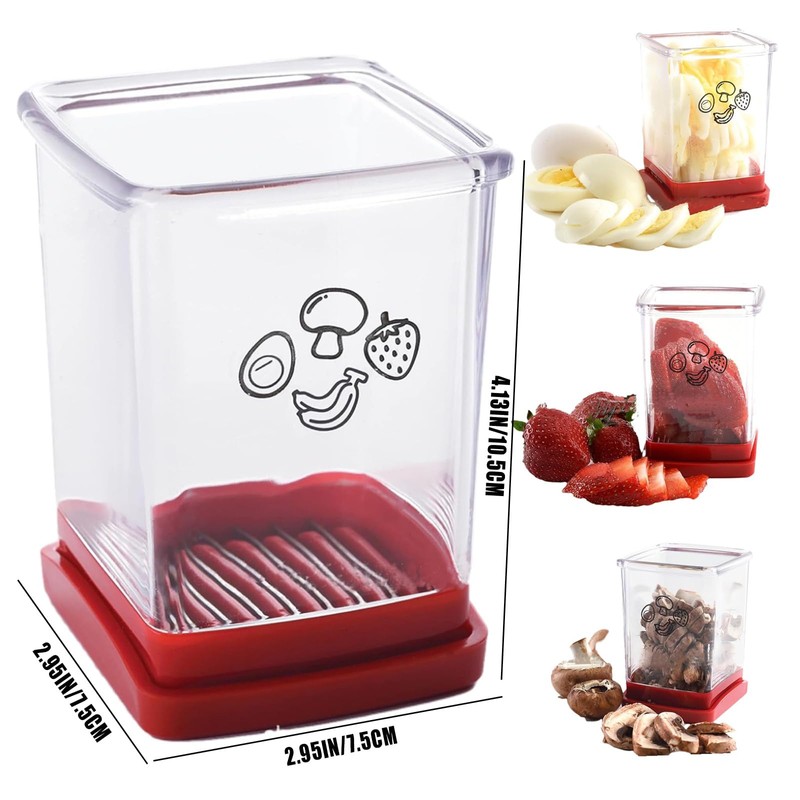Cup Cutter,Fruit and Vegetable Speed Slicer with Push Plate,Egg Slicer