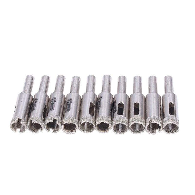 10Pcs Glass Drill Bit 12mm High Torsion Stable Fine Workmanship