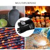 RAPICCA Welding Gloves Heat/Fire Resistant Leather For Stick,Mig,Tig,Forge,BBQ,Grill,Fireplace,Wood Stove,Furnace,Oven,Pot Black