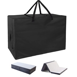 Joymo Folding Mattress Storage Bag for 6" Twin & Twin XL, Waterproof Foldable Mattress Cover for Memory Foam Guest Bed, Dustproof Heavy Duty Tri-Fold Floor Mattress Carrying Case (28"x40"x18")