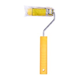 HARDY WORKING TOOLS A0180-528000 Painter Set, Polyester Paint Roller and Paint Rollers, Pile Height 9 mm, Length 10 cm, Diameter 15 mm, Black/Yellow