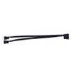 Sleeved Molex to x2 PC Fan Splitter Cable, 27cm, Black
