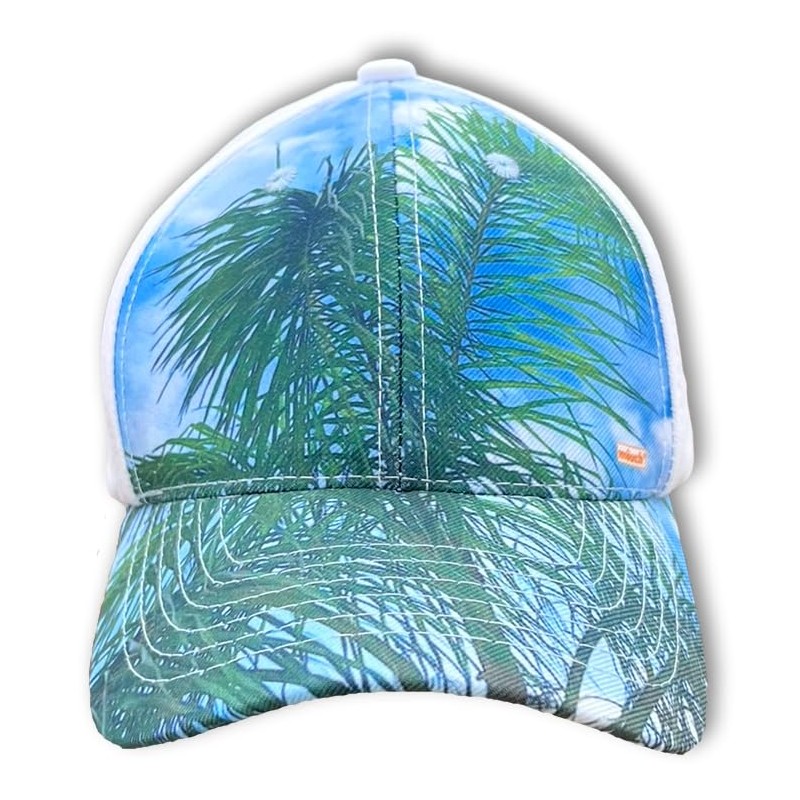 muuch Gorra Tropical con Estampado de Palmeras – Visera Curva