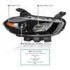 Spec-D Tuning Halogen Black Projector Headlight Replacement Compatible with 2013-2016