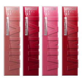 Kit 4 Pack Labiales Líquidos Superstay Vinyl Ink Maybelline