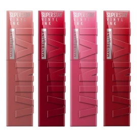 Kit 4 Pack Labiales Líquidos Superstay Vinyl Ink Maybelline