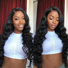 Curly V Part Wig 180% Density No Leave Out V Part Wigs Upgrade U Part Glueless Wigs for Black Women Premium Fiber & Remy Human Hair Blended, Realistic Look with True Scalp (NATURAL COLOR 2.0, 22 Inch)