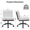 SOFTHION Armless Office Desk Chair with Wheels Wide Seat, Adjustable