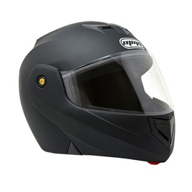 MMG Adult Motorcycle Modular Full Face Helmet Bike Flip up Visor Model 34 (Solid Matte Black, Medium)