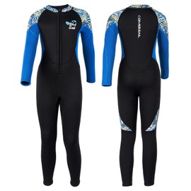 Children's Wetsuits Wet Suits for Boys Girls 2.5 mm Front Zip Warming Diving Suits Thermal Swimming Equipment Water Sports Surfing Snorkelling Swimming M Size