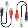 tunghey 2Pack 3.5mm Female to Dual RCA Female Phono Stereo